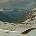 Aussicht vom Pass da Val Mera (2671m) ins Valle di Livigno. 