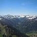 Vom Ponten hat man einen guten Blick in's Hintersteiner Tal und auf die Allgäuer Bergwelt
