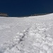 Das letzte Schneefeld vor dem Gipfel