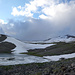Der Göl Zarad über dem Lake Vishab und dem Aragats Südgipfel im Winterkleid
