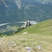 Rückblick zum Felszahn der Mahdspitze, links unten unser Ausgangspunkt Forchach