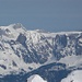 Fernblick in die Alviergruppe und zum Alpstein. Im Zentrum die gewaltige Gamsberg Südostflanke.