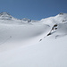 Einsamer Schneeschuhläufer auf dem Weg zum Marchhorn