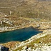 Unterhalb des Sees das Rifugio Piano delle Creste - 2108 Meter