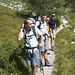 Die Gruppe beim Abstieg, wenige Minuten vor dem Karwendelhaus.