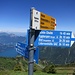 Die Verzweigung am Rophaiengipfel mit den vielen Alpinwanderwegen.