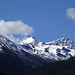 Auf der Anreise: Die weissen Gipfel der Berninagruppe rücken ins Blickfeld