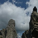 Im Abstieg von der Waldeckspitze: rechts Gabeldaumen, links Eggturm