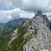 Gastlosen über dem Col d'Oberberg von der Waldeckspitze. Hinten links Euschelspass und Kaiseregggruppe