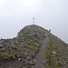Am Gipfel war dann Schluss mit Lustig. Regen, Wind und Nebel.<br />Das Kreuz ist neu. Als ich vor ein paar Jahren oben war, stand noch ein ganz wackliges da.