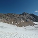 Blick auf die Zugspitze während des Aufstiegs zur Schneefernerscharte