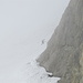 Nebelgestalt beim Aufstieg zum Blauschnee-Sattel