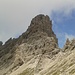 Gottvaterspitze, durch die Schrofen links führt der Anstieg.