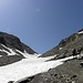 In Aufstieg zur Rauhtaljoch,2807m,der Altschneefelder können vermieden werden.