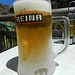 herrliches, eisgekühltes Bier auf der Terrasse des "Fuente" ...