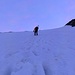 Aufstieg oberhalb der Finsteraarhornhütte durch den faulen Schnee