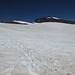 Schneefeld vor dem Gipfel