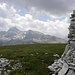 Hohe und Kleine Gaisl, nach Sudosten, von Gipfel des Grosser Rosskopf ausgesehen.
