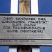 Inschrift am Gipfelkreuz