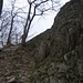 Pfad auf den Gipfelfelsen aus Rhyolith am Königsstuhl