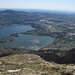 panorama sui laghi della Brianza,dal monte Rai