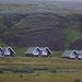 Ferienhäuschen in Vík. Leider ist der Ort einer der niederschlagsreichsten und sonnenärmsten Gebiete in Island.
