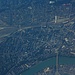 Endlich wieder in der Schweiz wo man im Juli keinen Pullover anziehen muss! Foto von Basel mit dem Rhein aus dem Flugzeug.