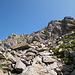 La cresta che collega la cima principale alla cima SSE (punto di confine tra Italia e Svizzera)