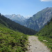 der weitere Abstieg zur Unteren Bludenzer Alp