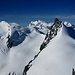 Strahlhorn, Monte Rosa, Rimpfischhorn vom Gipfel des Allalinhorn