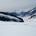 Planierte Piste zwischen Jungfraujoch und Mönchsjochhütte