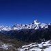 Lötschental vom Lötschenpass. In der Bildmitte das Bietschhorn (3934m), am linken Bildrand die Lötschenlücke und das Aletschhorn.