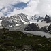 Strahlend schön auch bei bewölktem Wetter - Bernina und Scerscen