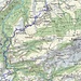 Karte mit Route: Speicherschwendi - Au - Schaugenbädli - Martinsbrugg - Untereggen - Brand - Vogelherd - Schlossweier - Vogelherd