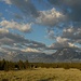 Grand  Teton Gebirgsmassiv mit Grand Teton in den Wolken