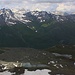 Aussicht von der Bärgglafurgga / Fuorcla Bercla (2917m) auf die Bandseen (2599m und 2643m). 
