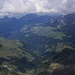Aussicht vom Piz Platta (3392m) über das Oberhalbstein zum Piz Ela (3339m) und Corn da Tinizong / Tinzenhorn (3173m).