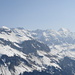 Blick vom "Kamm" ins Rätikon (ganz links Hornspitze, daneben Tschingel und ganz rechts Schesaplana)