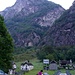 Faedo - Ausgangsort der Tour - Im Hintergrund der Aufstieg durch die bewaldeteten Teile ins Val Foioi