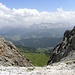 Blick Richtung Osten, in Abteital(Val Badia), mit Seekofel-links,Hohe Gaisl-mittelinks, Neuner, Zehner und HKK--genau im Bildmitte,Lavarella und Conturinesspitze-ganz rechts.