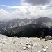 Die ganzen Puez-Geisler Dolomiten von Gipfel des Peitlerkofel ausgesehen.