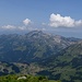 ... und nun auf dem Gipfel - mit Panorama gegen Westen; gut erkennbar unser morgiges Gipfelziel Tour de Mayen - im Hintergrund links die Dents du Midi