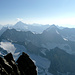 Aletschhorn et Nesthorn vus du sommet du Bietschhorn