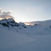 Auf geht's zum Silvrettahorn: hier der Silvrettagletscher, wenig rechts der Bildmitte das Egghorn 3147m und links davon das Silvrettahorn 3244m
