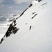 Steile Westflanke unterhalb des Silvrettahorns 3244m - Start ist oberhalb der Egghornlücke