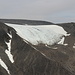 Im Abstieg vom Kebnekaise (via Västra leden) - Blick vom Sattel zwischen Vierramvare und Tuolpagorni hinüber zur Gletscherzunge des Björlings glaciär.