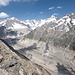 Blick vom Gipfel des Sparrhorns auf Oberaletschgletscher, Fusshörner, Aletschhorn...etc