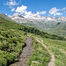 Der Nessjeri Suone entlang geht es zurück nach Alp Bäll