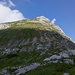 Aufstiegsroute des Viehkogel (gut zu erkennen die stark erodierten Schrofen)