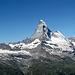 ein erster ungetrübter Blick auf das Matterhorn